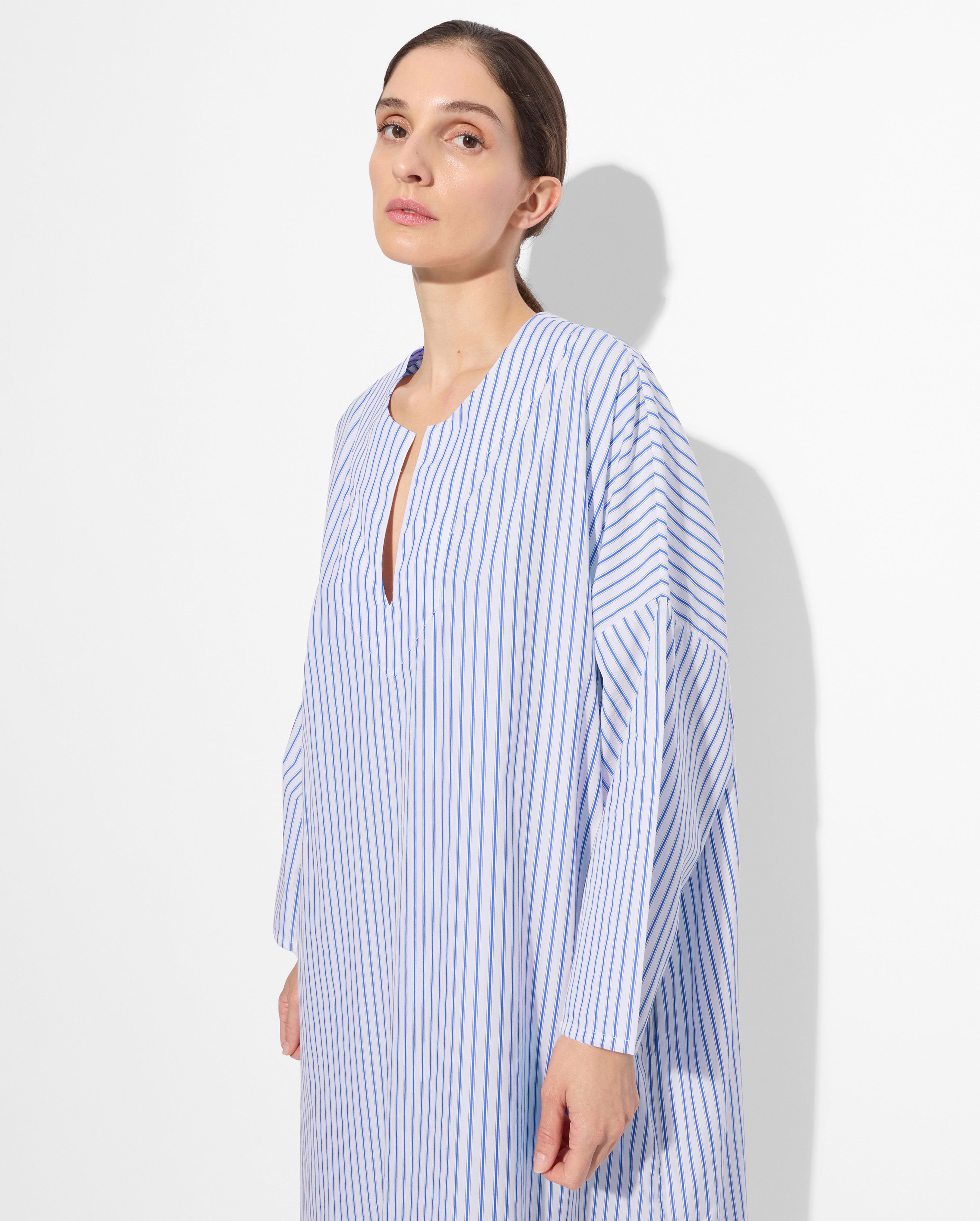 Women Caftan Dress - Vilebrequin x Ines de la Fressange PALACE frontworn view