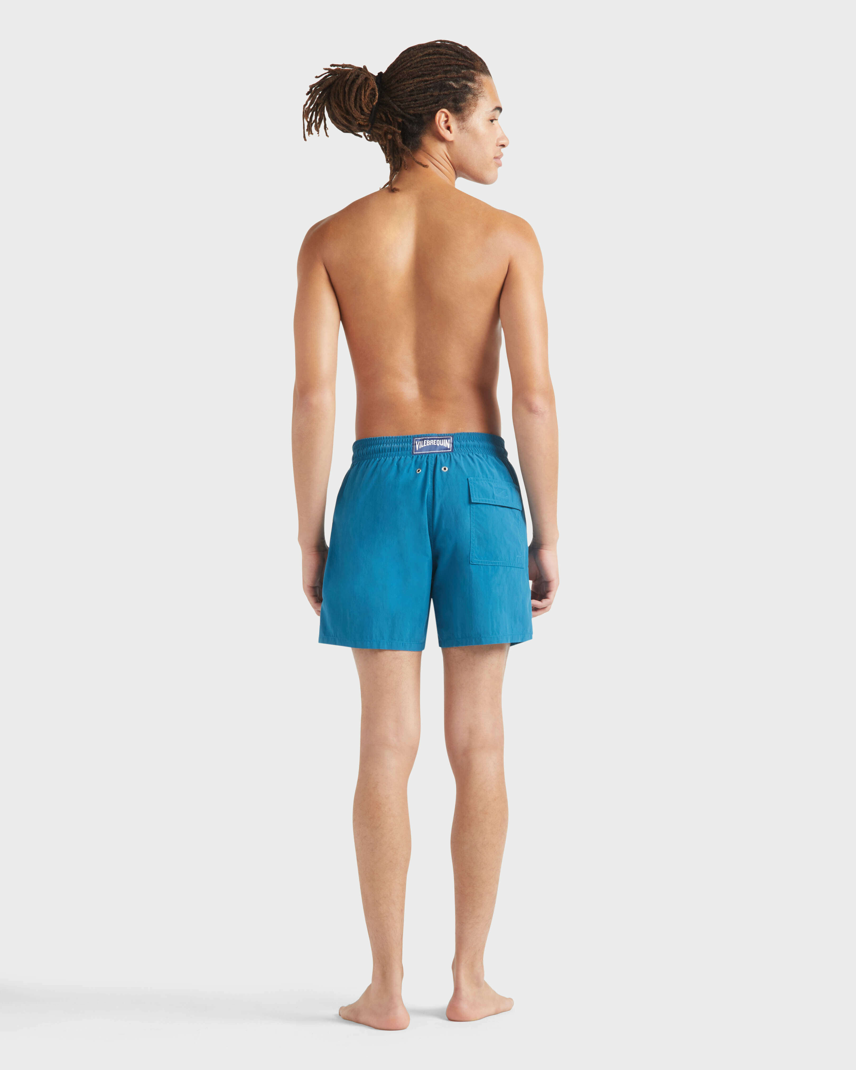Men Swim Shorts Solid PEACOCK backworn view