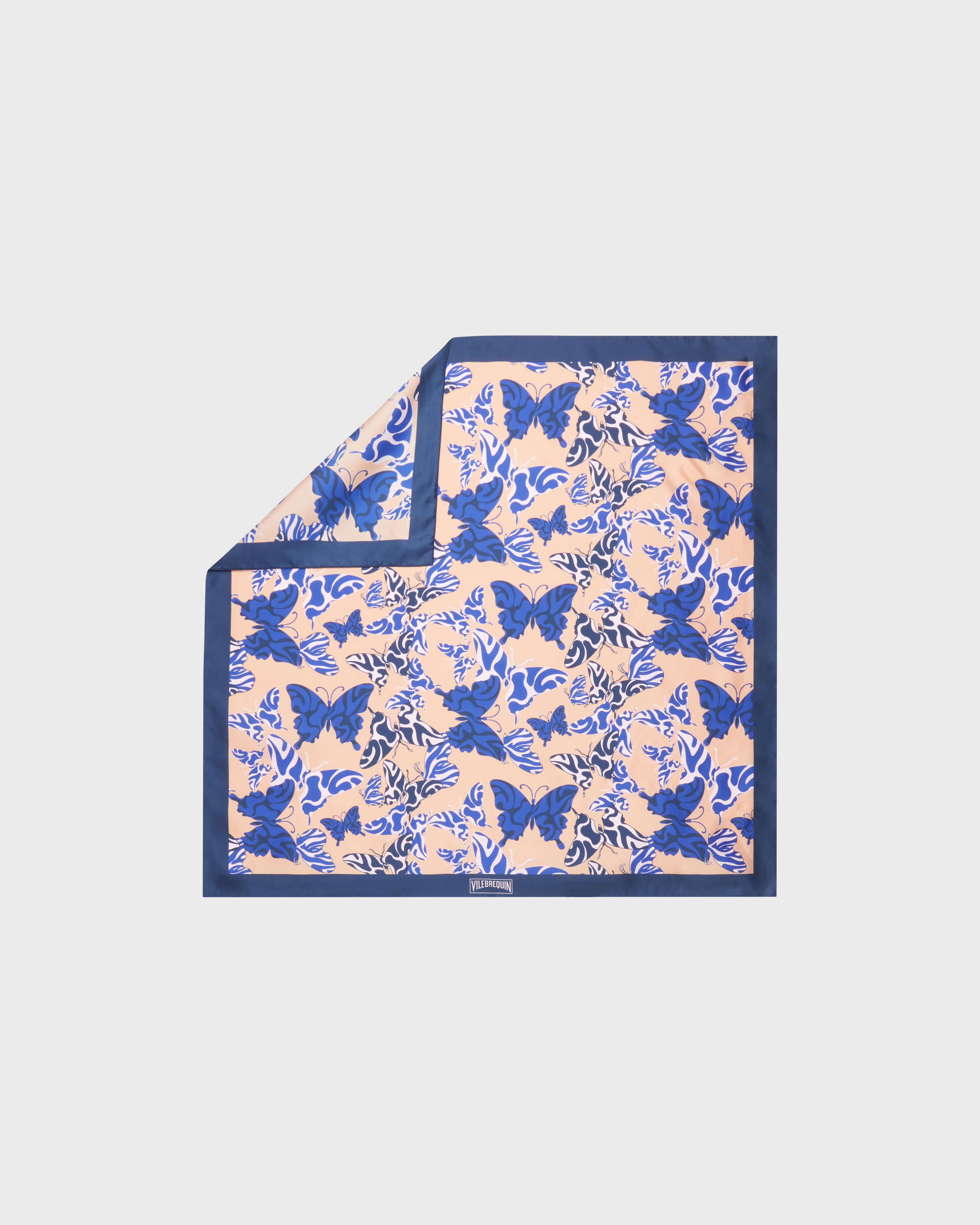 Silk Scarf Disco Butterflly BLUSH front view