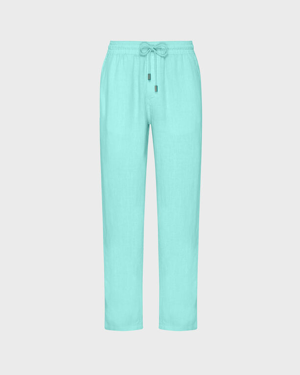Vilebrequin - Men Linen Comfort Pants Solid - Pant - Pacha - Green - Size L