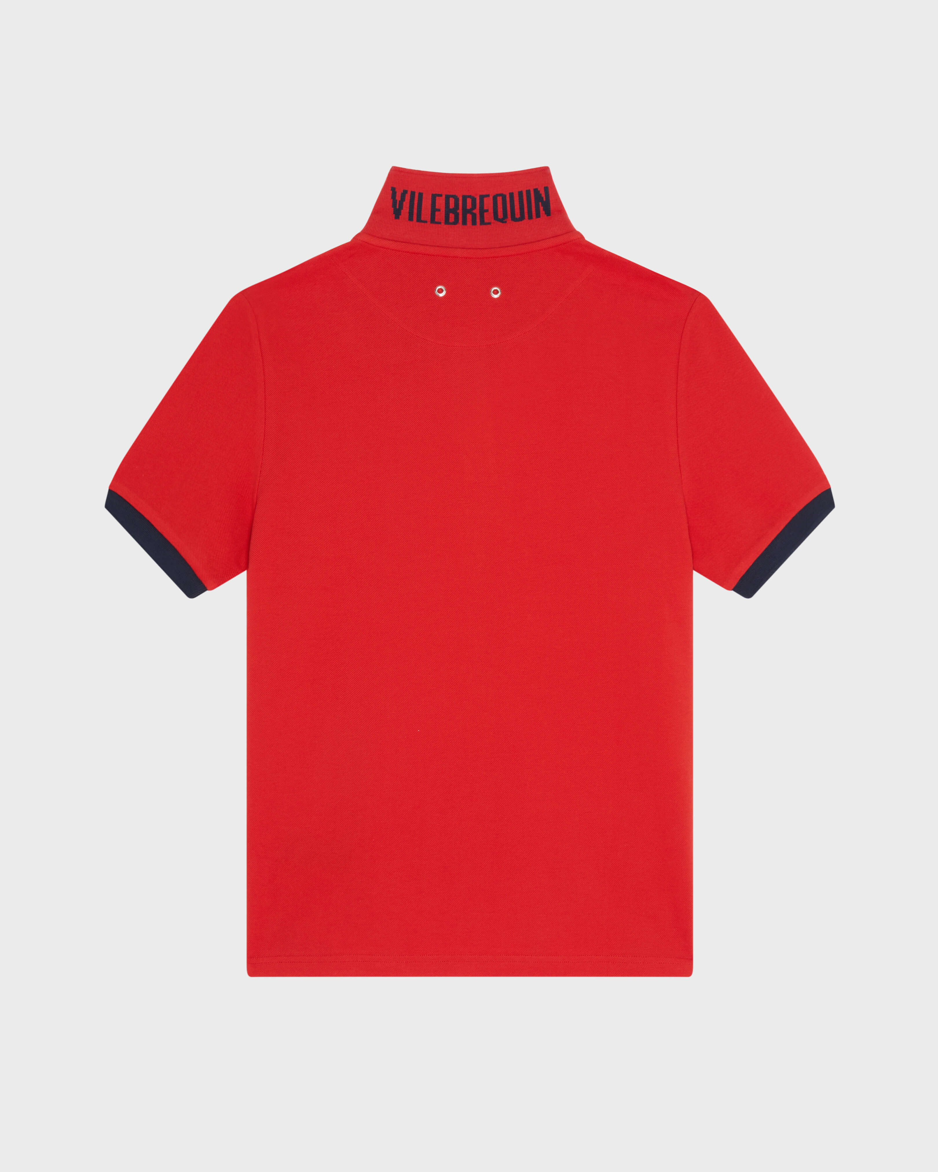Men Cotton Polo Solid DALIA back view