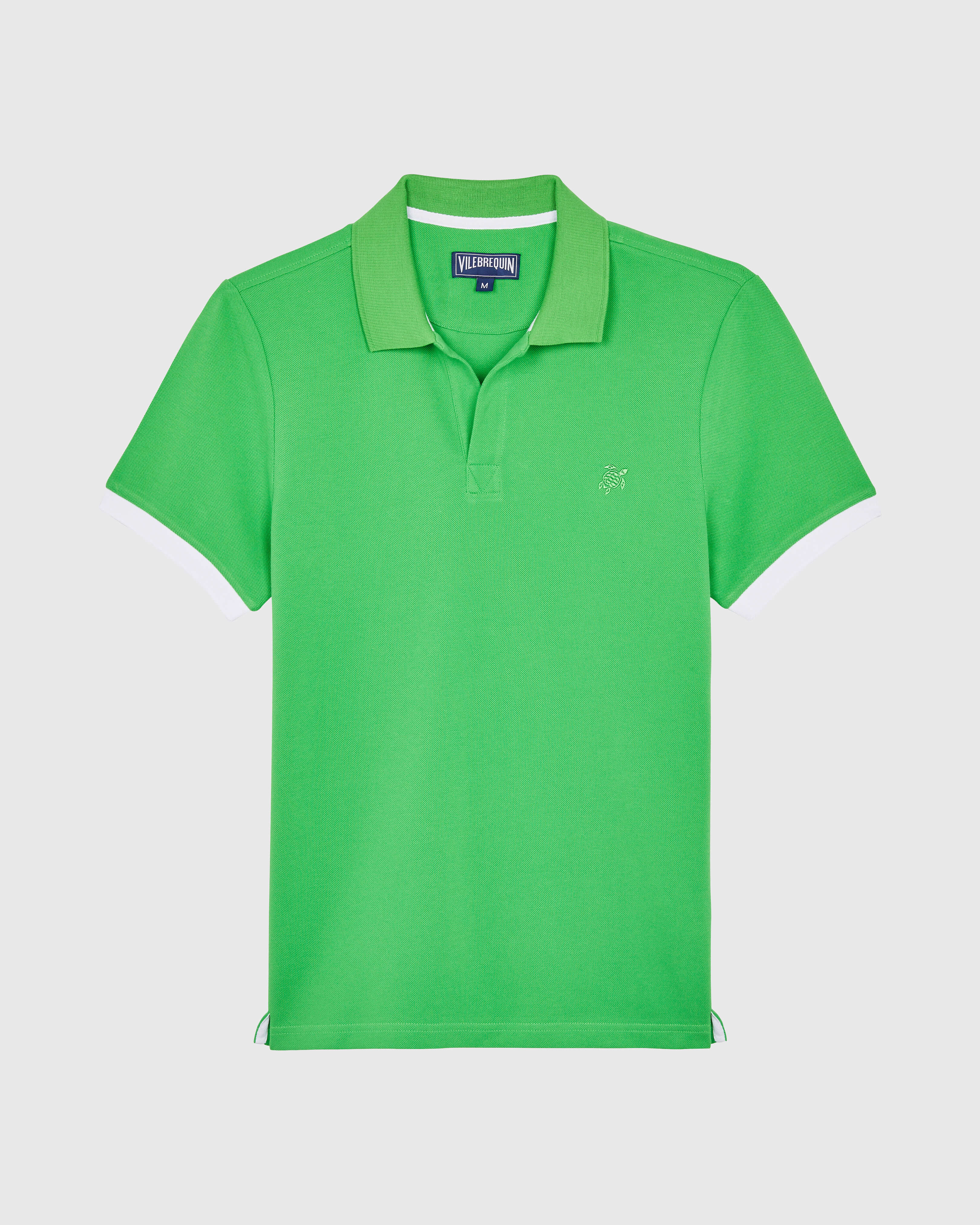 Solid Polohemd aus Baumwolle für Herren LASER front view