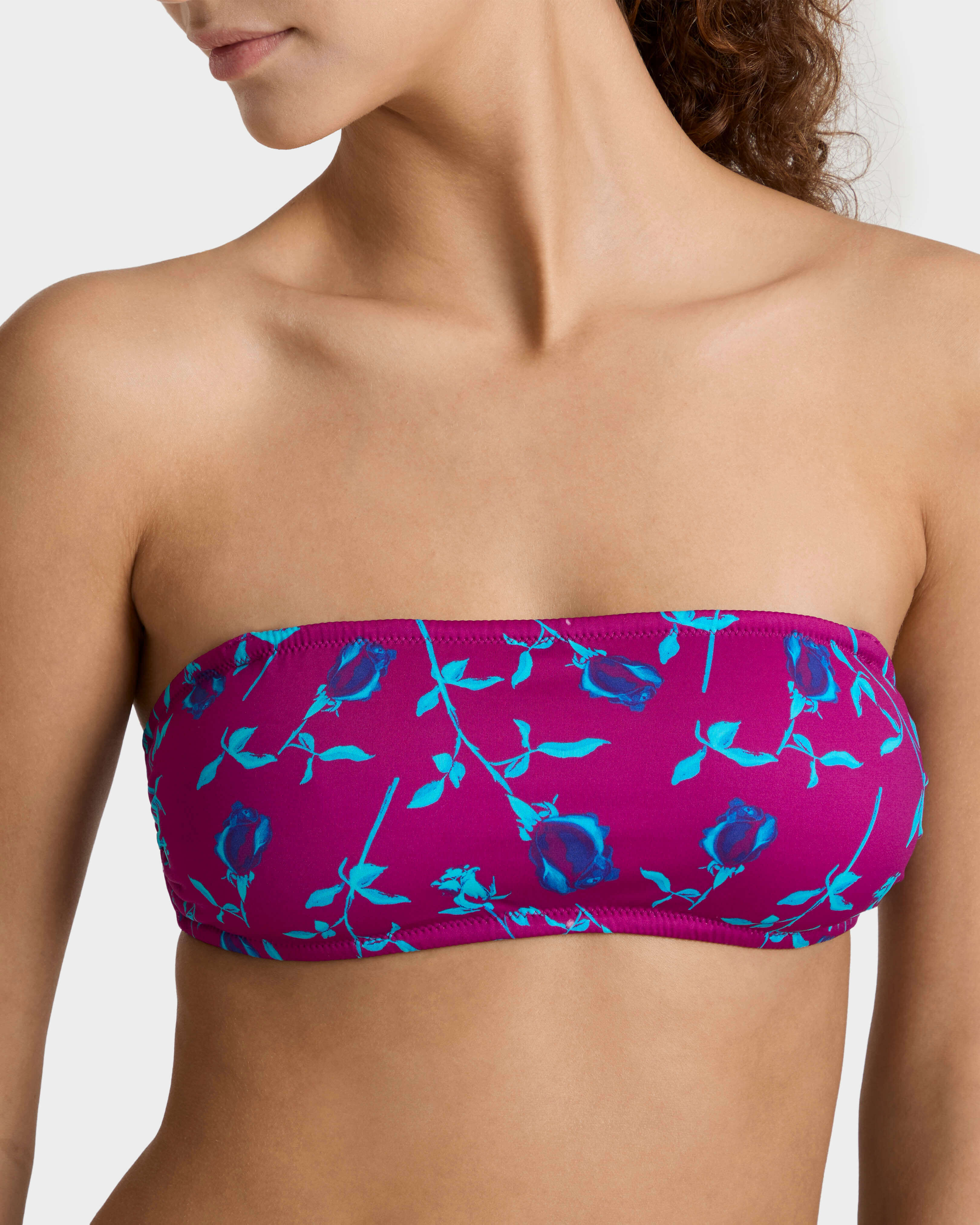 Roses Bralette-Bikinioberteil für Damen PURPURROT supp1 view
