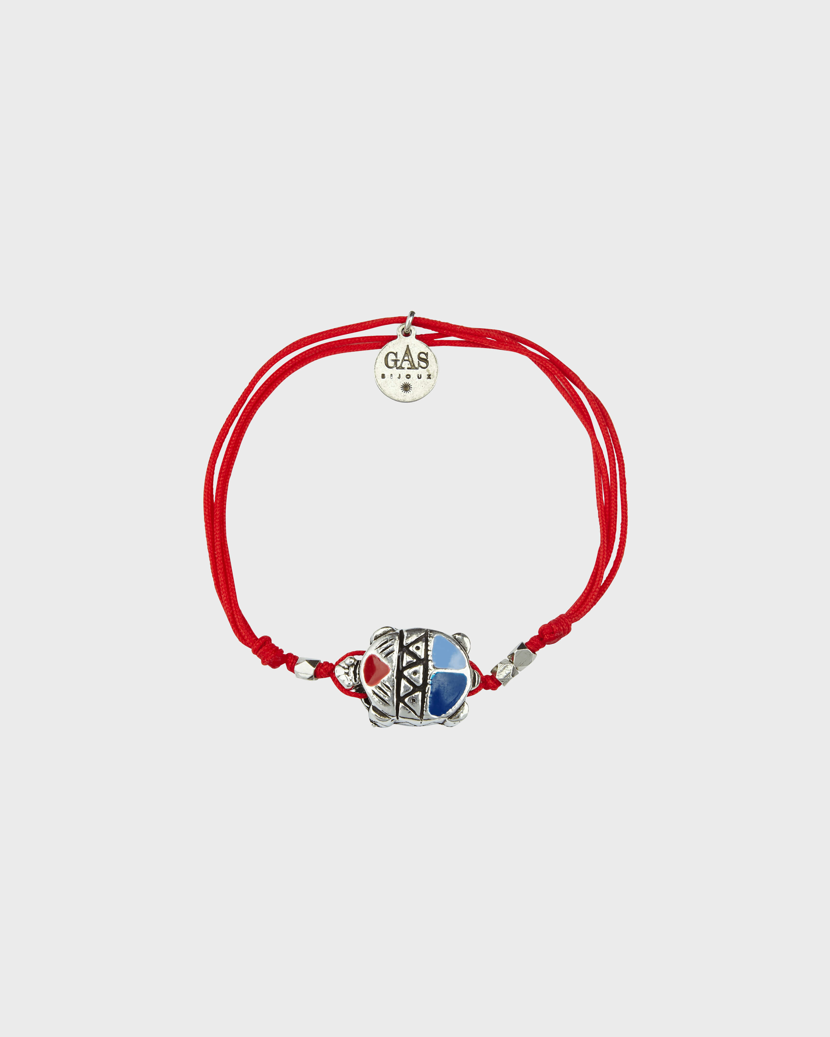 String Enameled Turtle Bracelet - Vilebrequin x Gas Bijoux POPPY RED front view