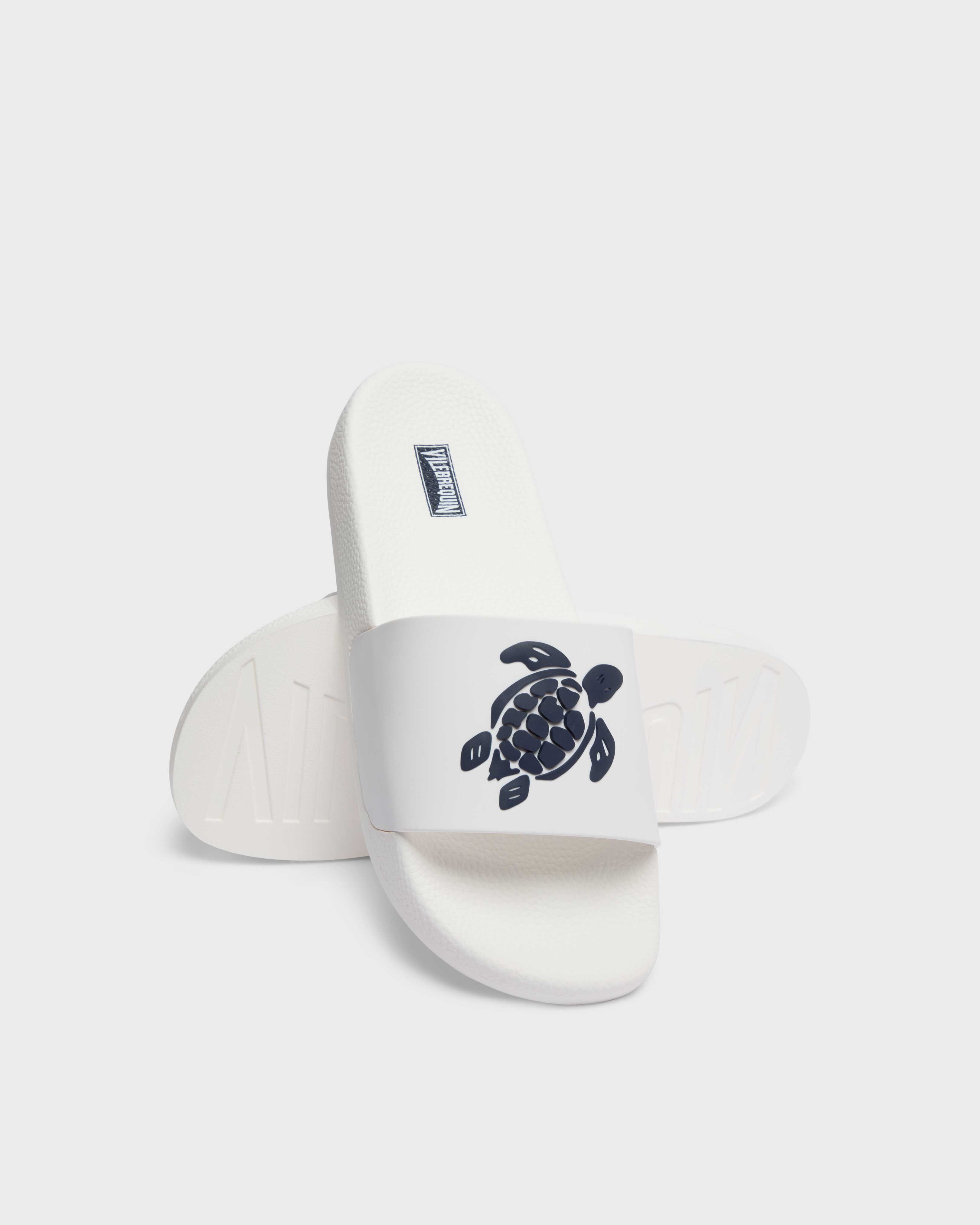Unisex Slider Tortue WHITE back view