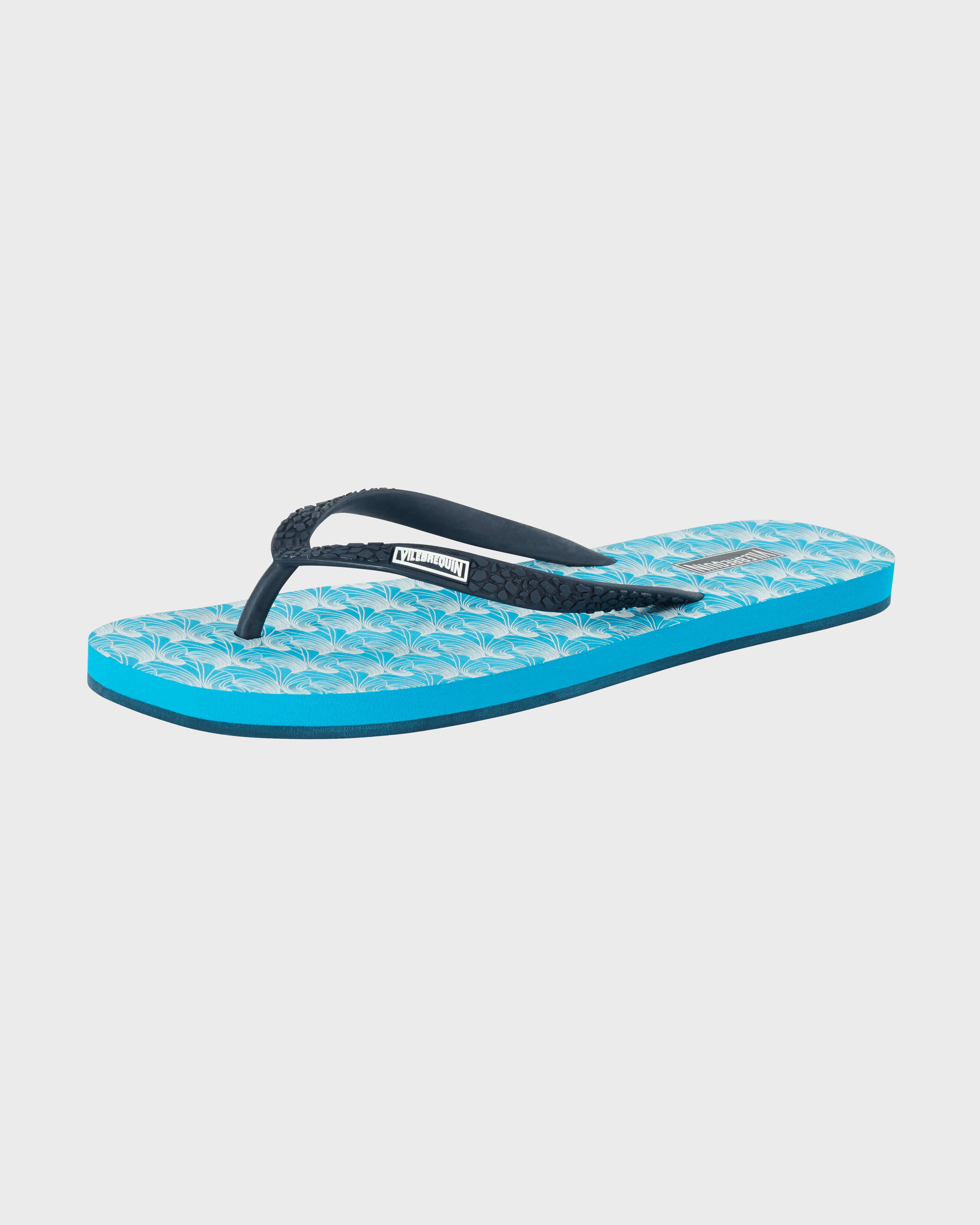 Women Flip Flops Micro Waves LAZULII BLUE back view