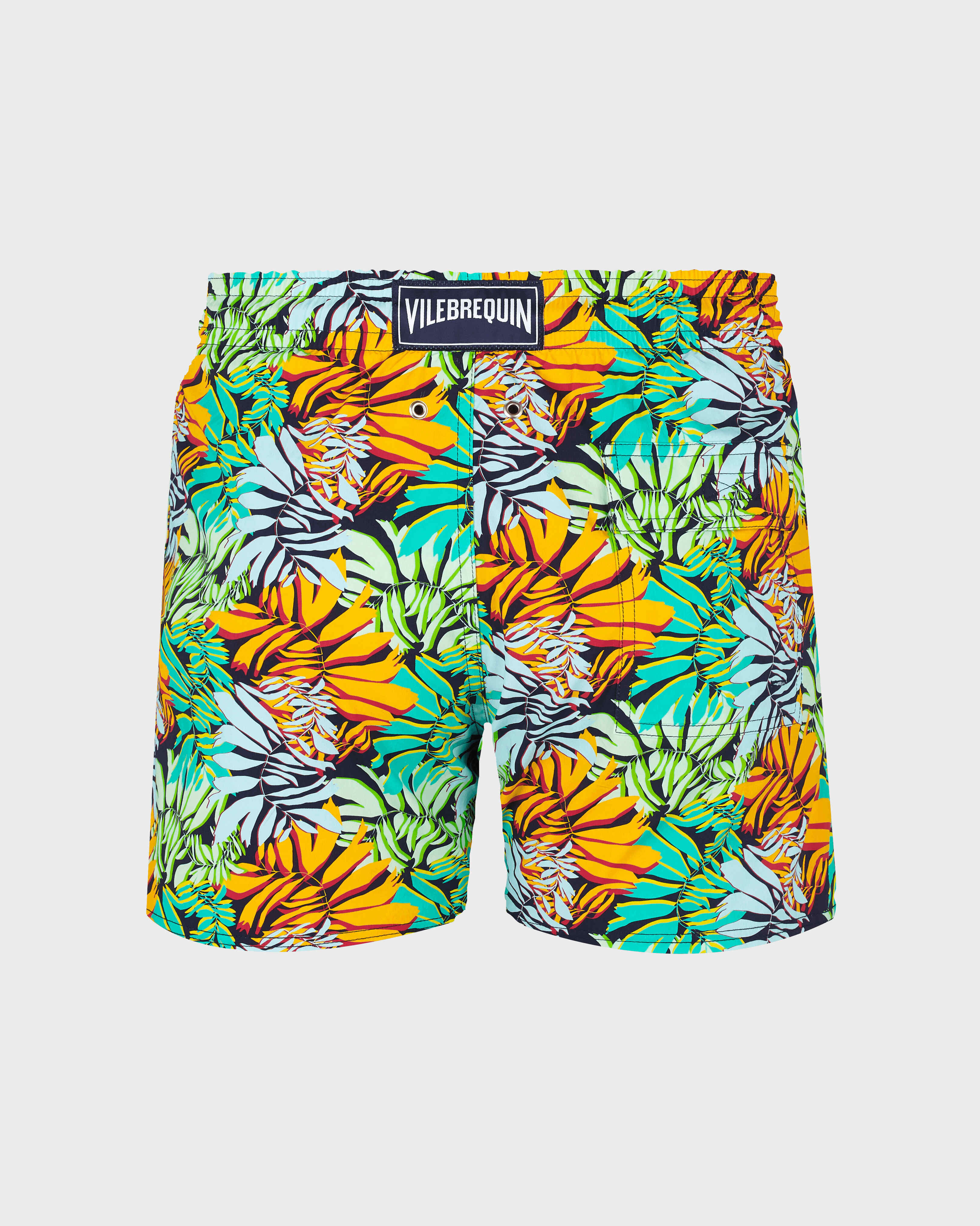 Bañador elástico con estampado Jungle para hombre MIDNIGHT BLUE back view