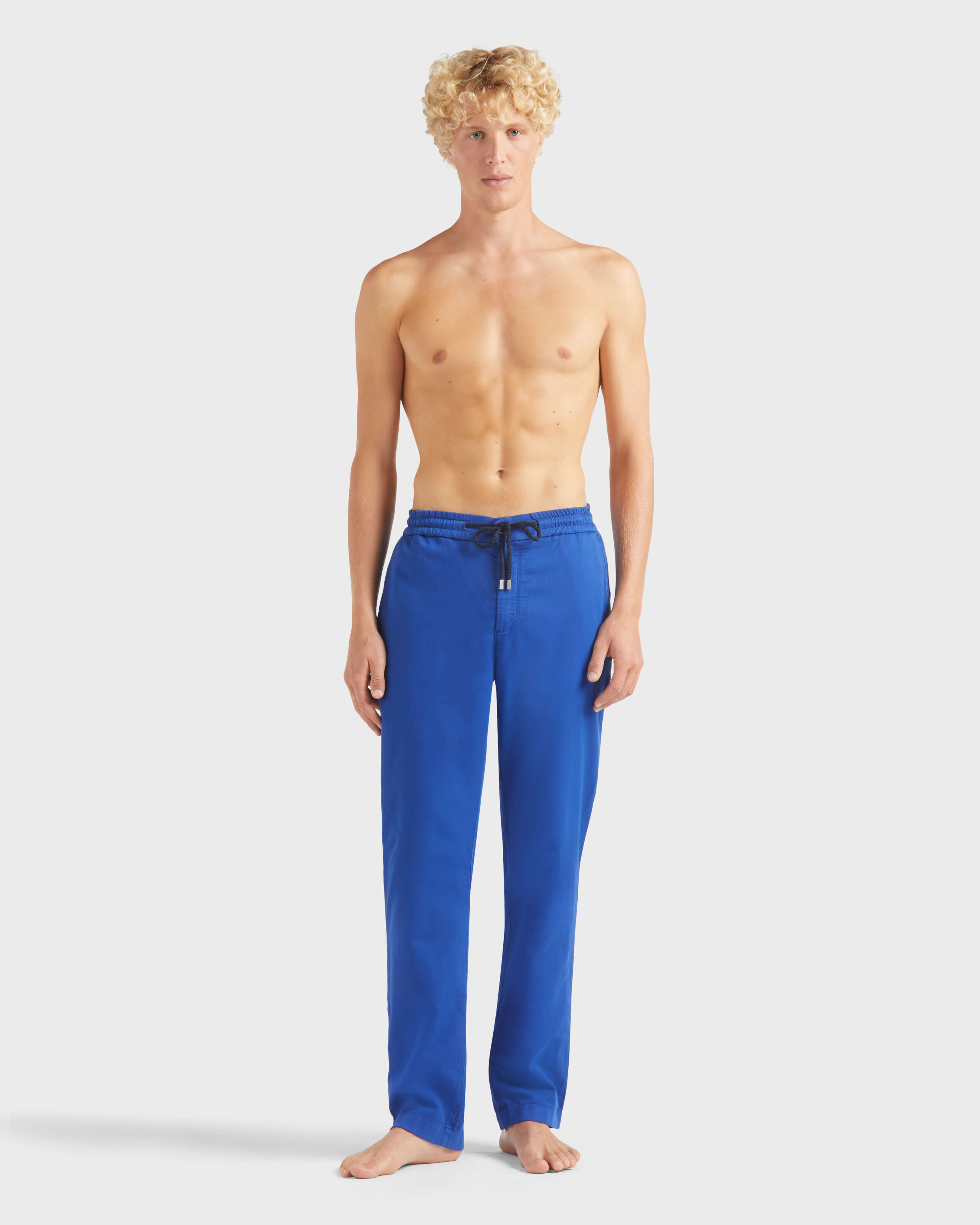 Solid Baumwollhose mit Elastikbund für Herren MARRAKECH frontworn view