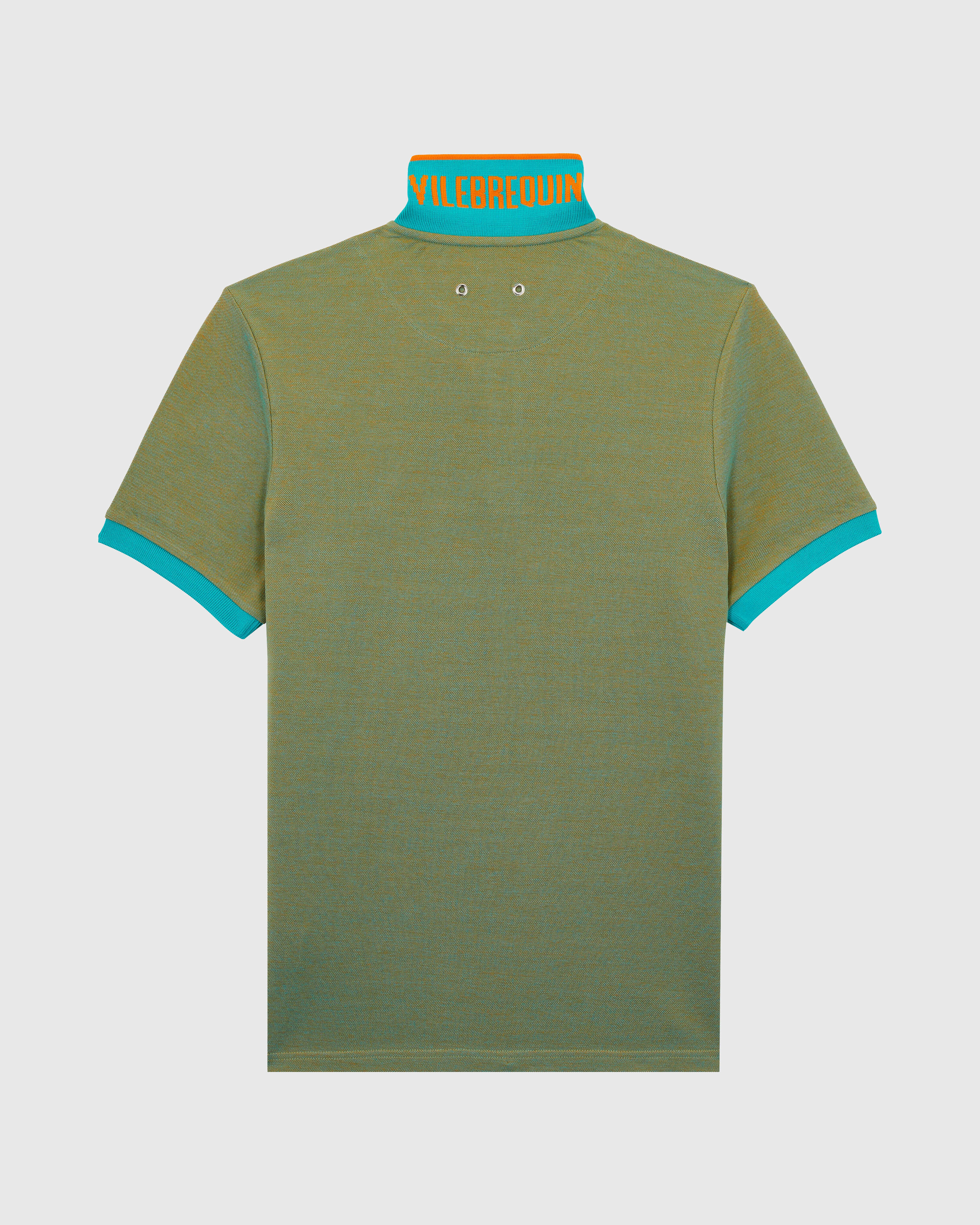 Men Cotton Polo Shirt Solid VITAMIN back view