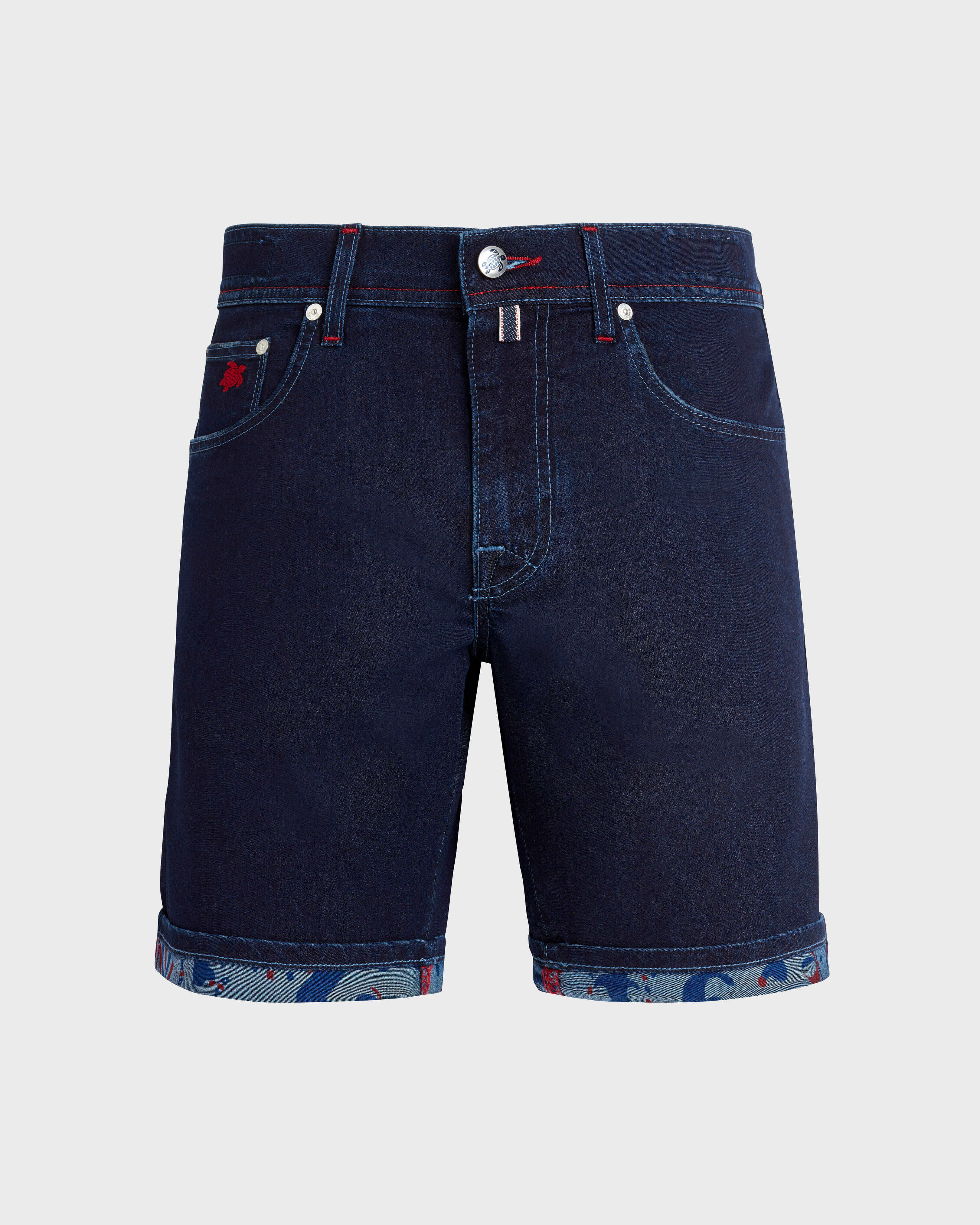 Men 5-Pockets Denim Bermuda Shorts Circus MED DENIM W2 front view