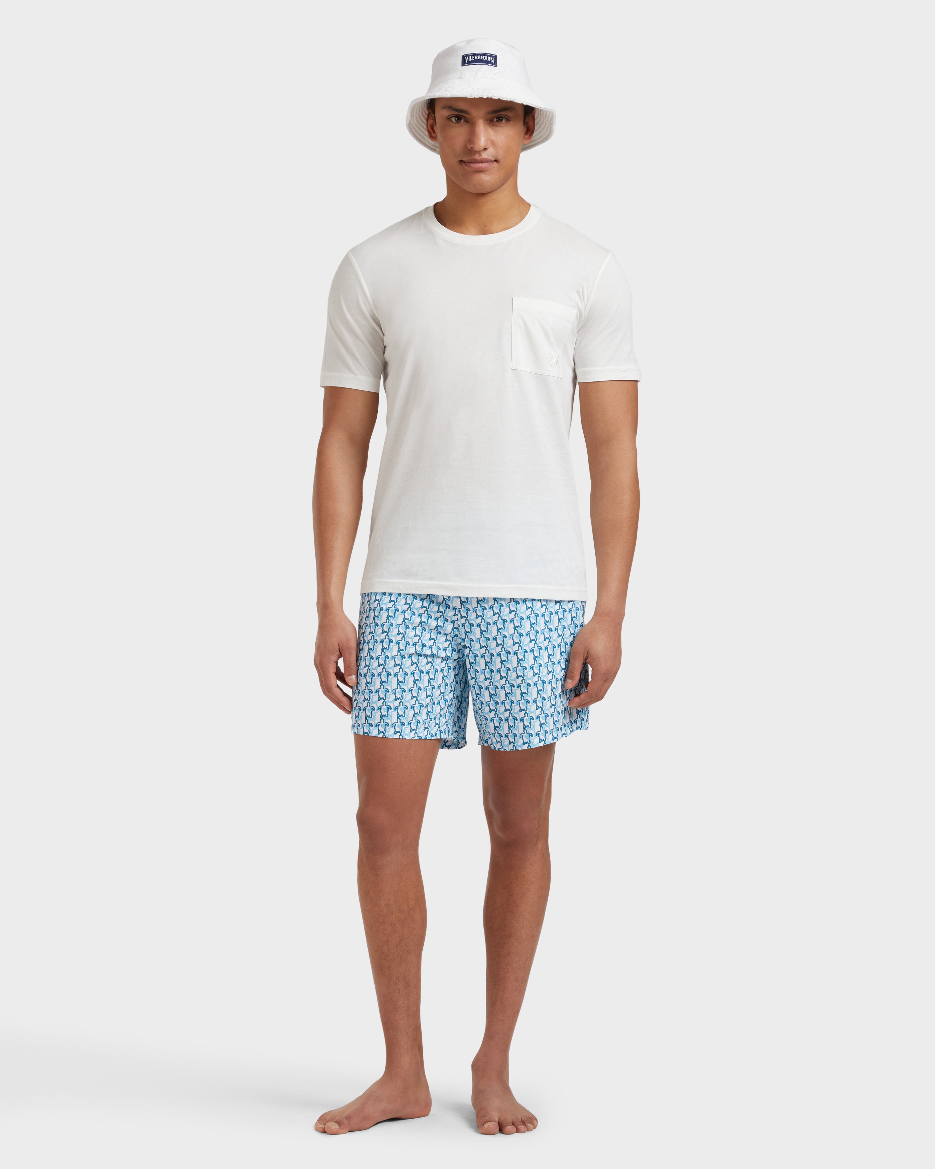 Men Swim Shorts Turtles Net WHITE supp1 view