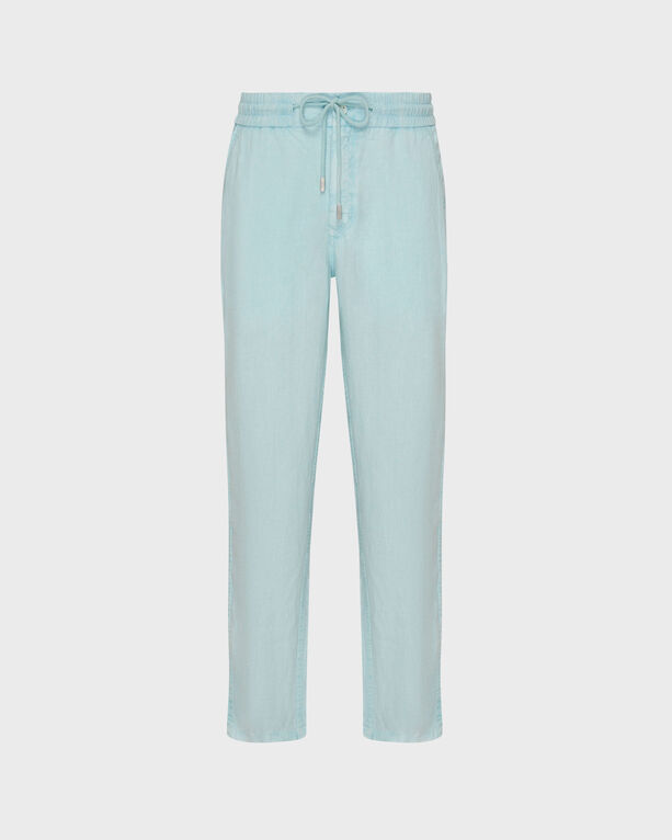 Vilebrequin - Men Linen Pants Regular Fit Natural Dye - Pant - Parc - Blue - Size S