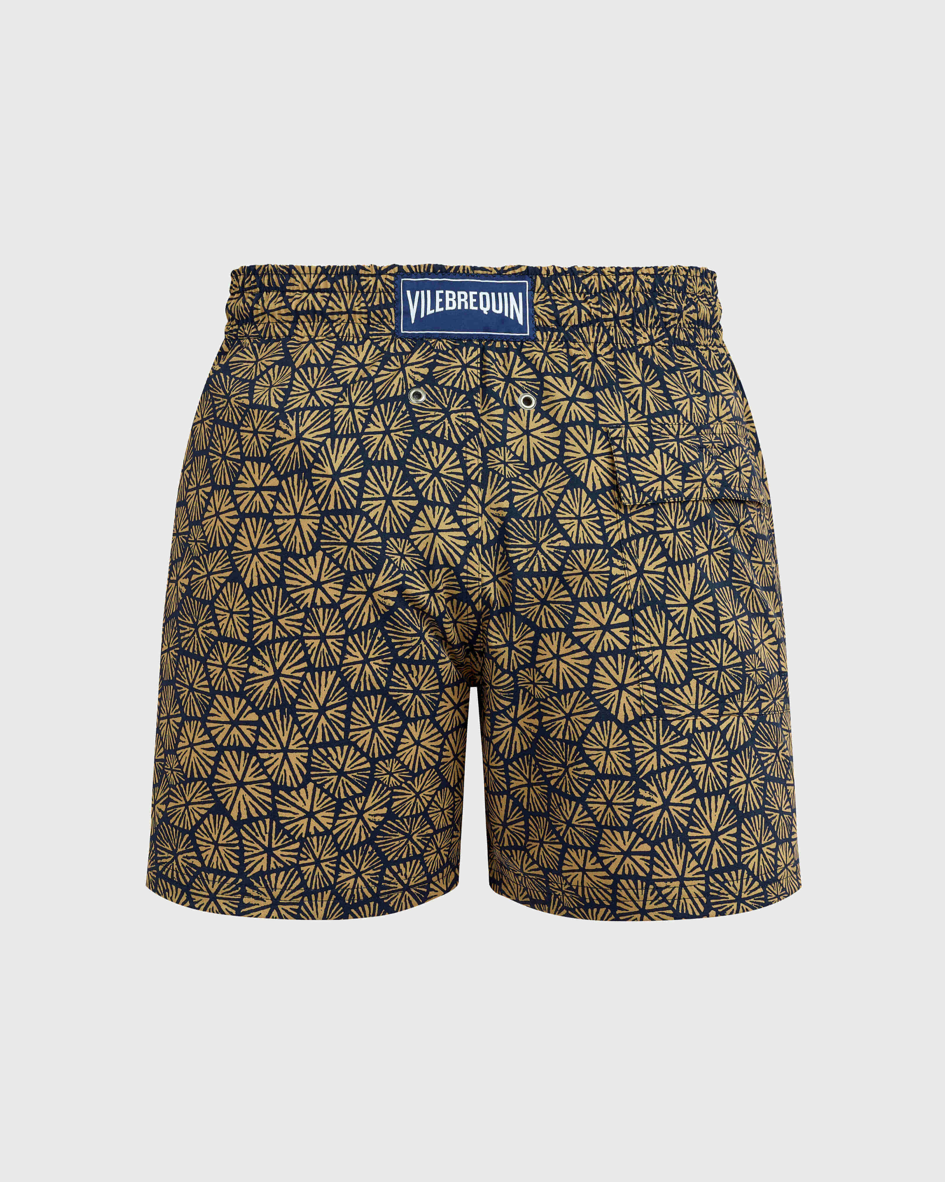 Bañador elástico con estampado Carapaces para hombre AZUL MARINO back view
