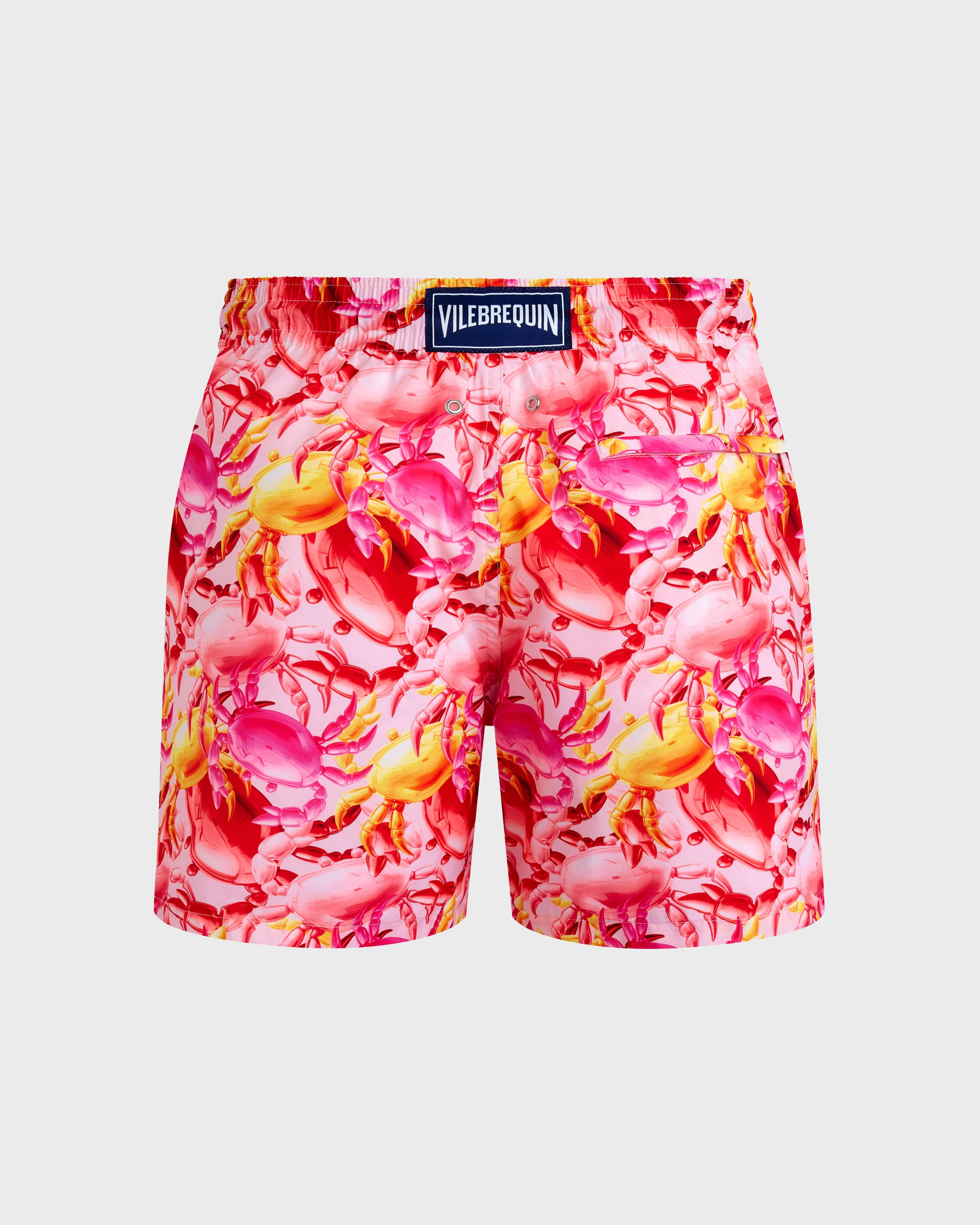 Men Ultra-light and Packable Swim Trunks Crab Ballons PEONY back view