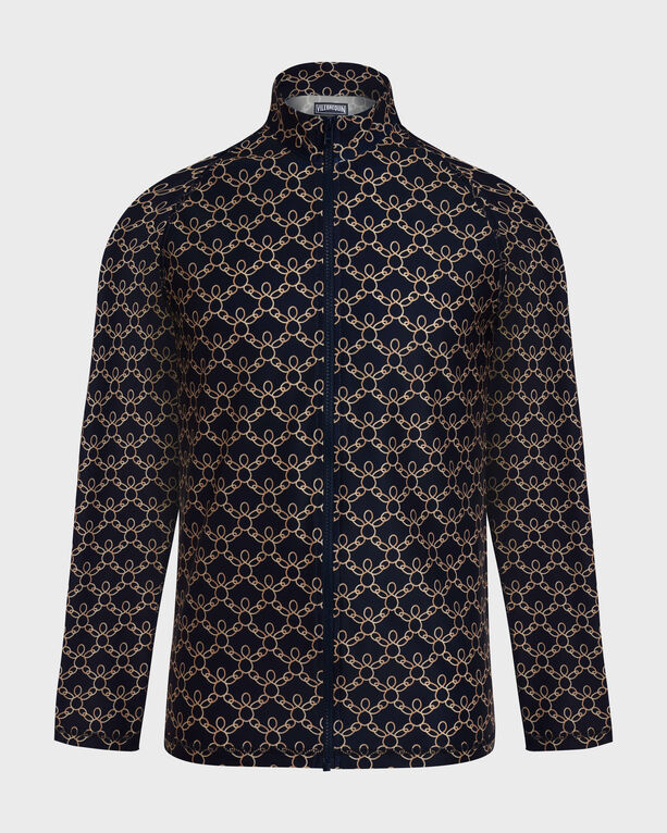 Vilebrequin - Men Zipped Long Sleeves Rashguard Turtles Chain - Rashguard - Rocker-z - Blue - Size M