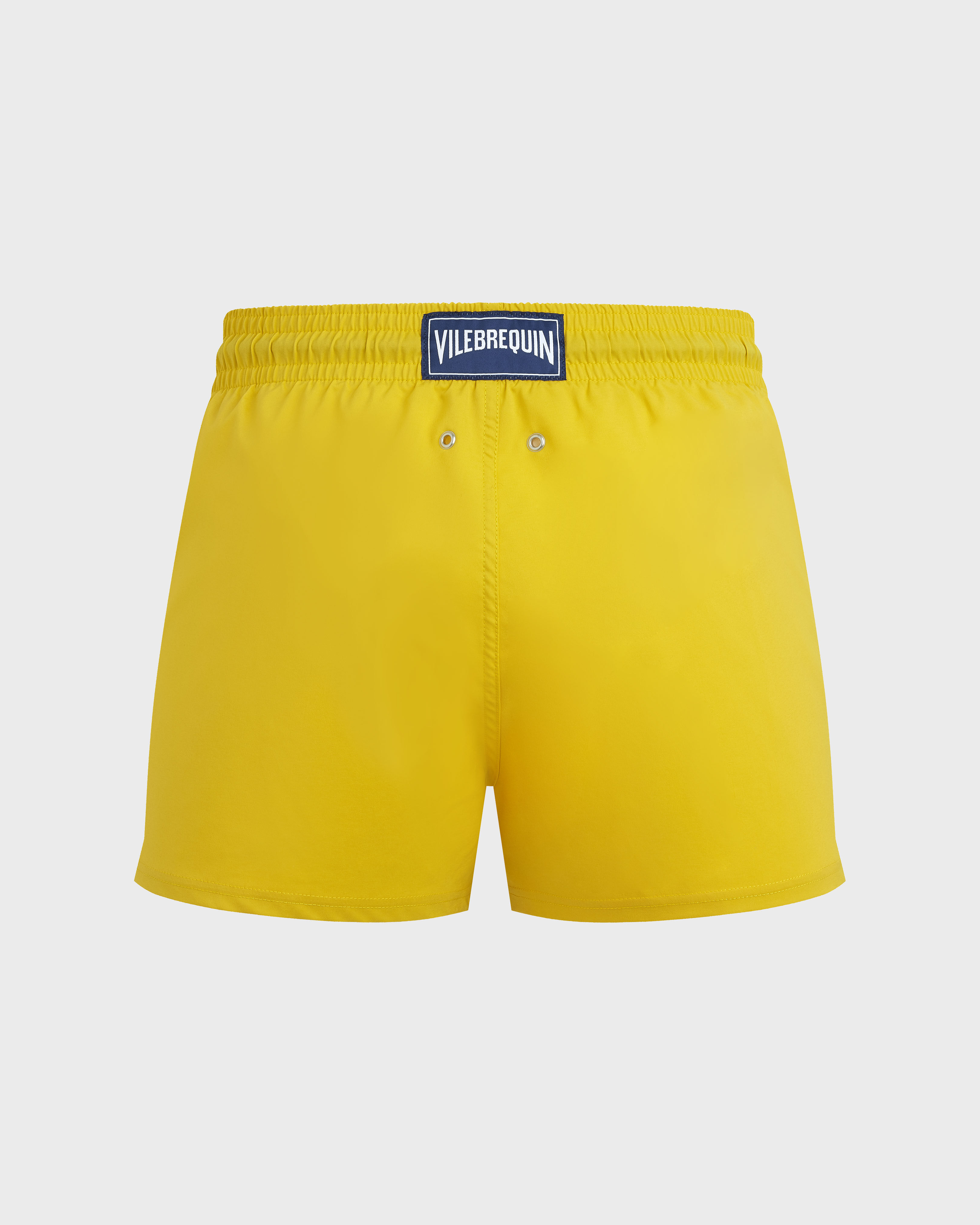 Men Swim Trunks Solid SUNFLOWER back view