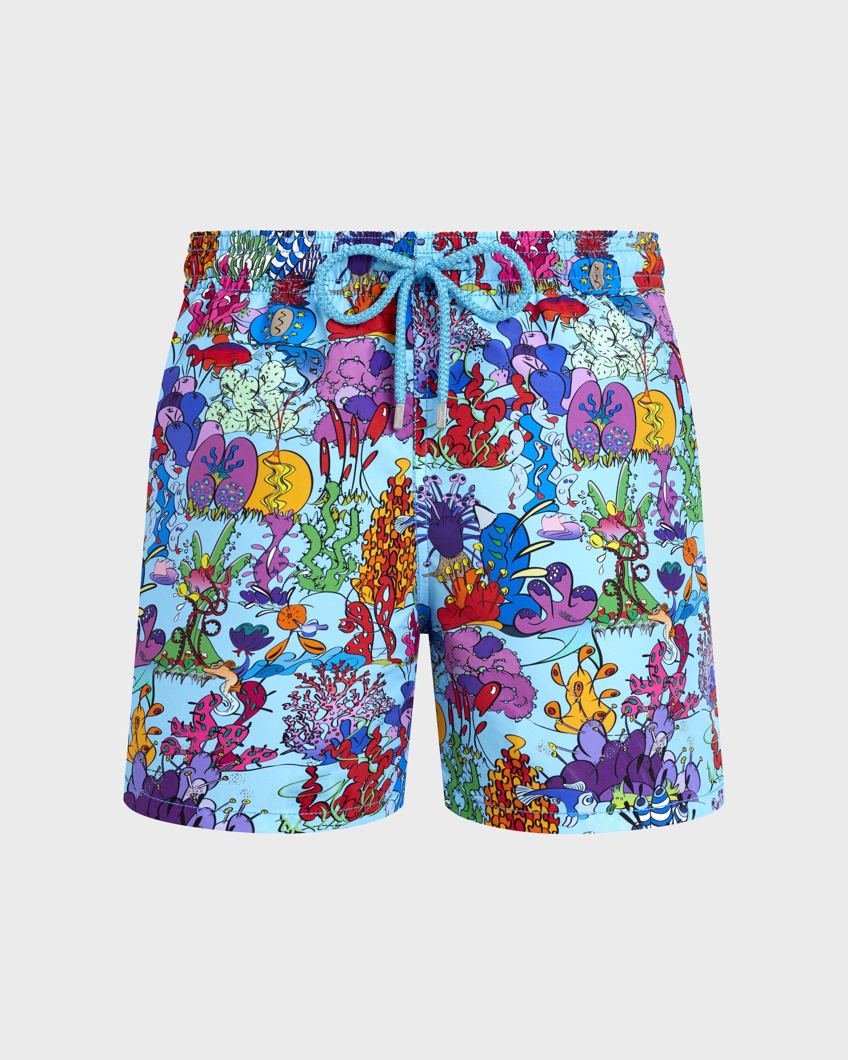 Men Swim Shorts Plantes Aquatiques BLUE TOPAZ front view