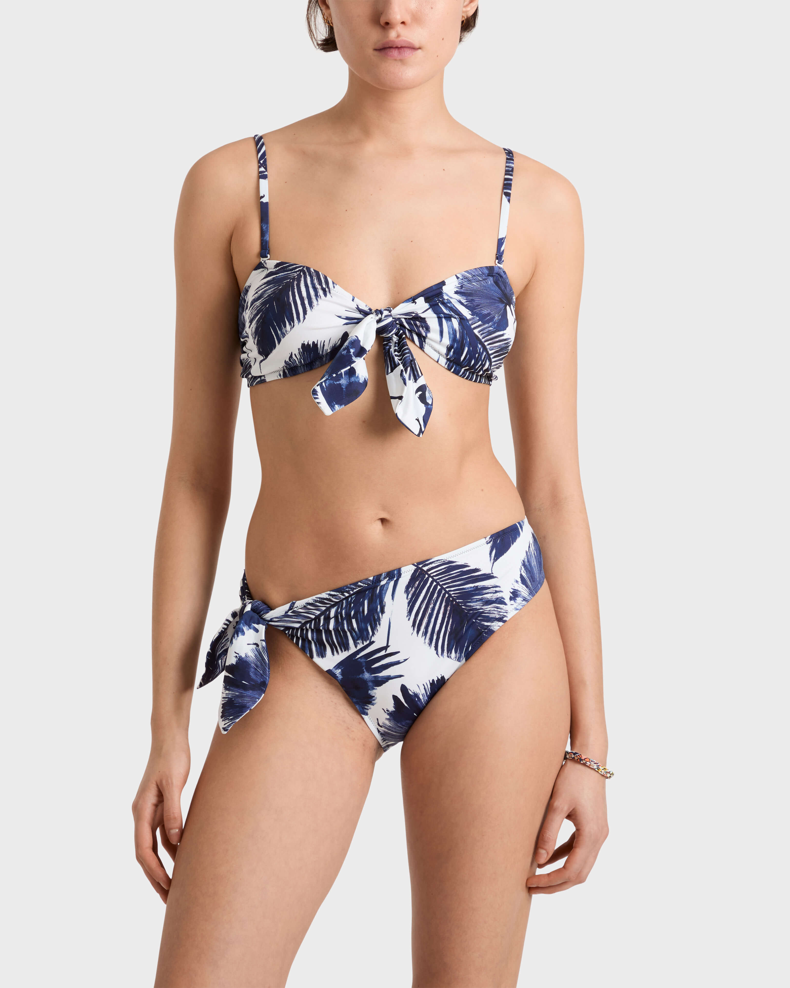 Women Bandeau Bikini Top Papagaio WHITE backworn view