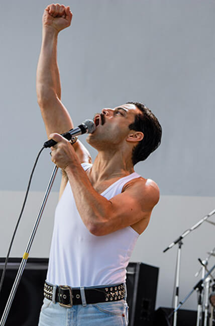 Rami Malek, from the movie Bohemian Rhapsody