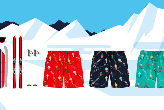Embroidered men’s swim shorts Mistral collection - Vilebrequin
