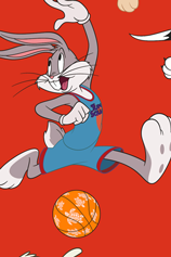 An exclusive image of the print created from the collaboration. Bugs bunny playing basket