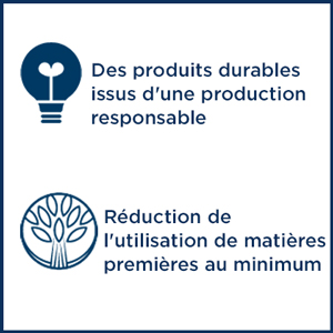 Des produits durables issus d'une production responsable - Réduction de l'utilisation de matières premières au minimum