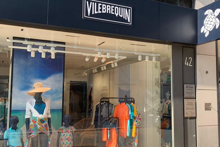 Front of the Vilebrequin shop in Hamburg