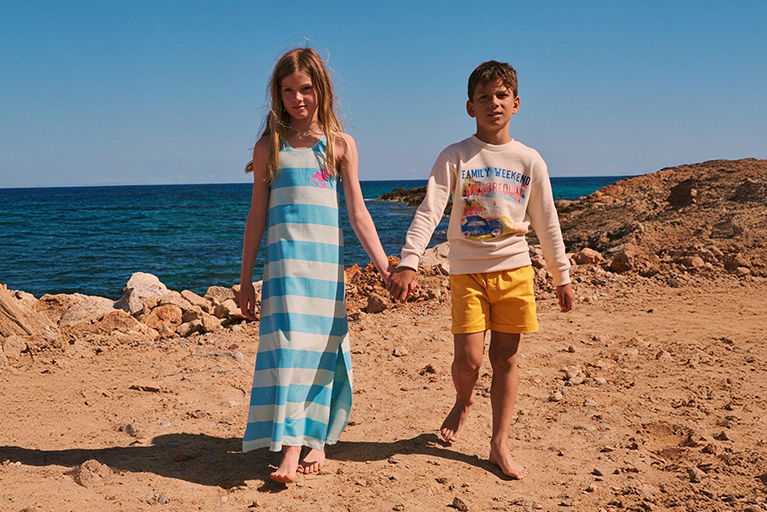 Vacation gang image Boys and girls Back to school clothing collection