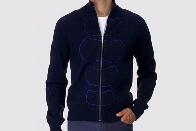 THE SCALE ZIP SWEATER FOR MEN - VILEBREQUIN COLLECTION