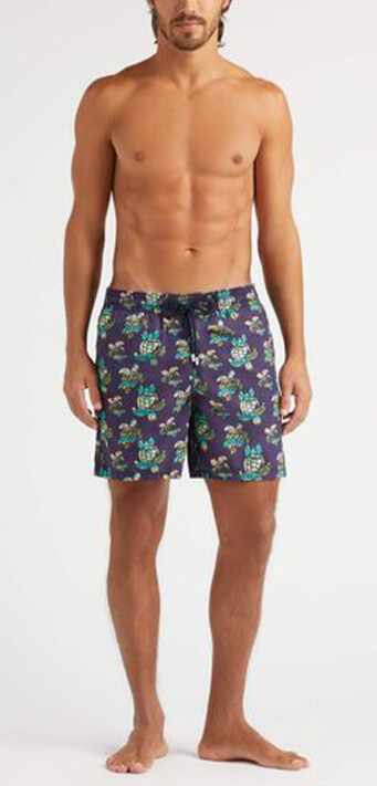 Vilebrequin men long patterned swim shorts