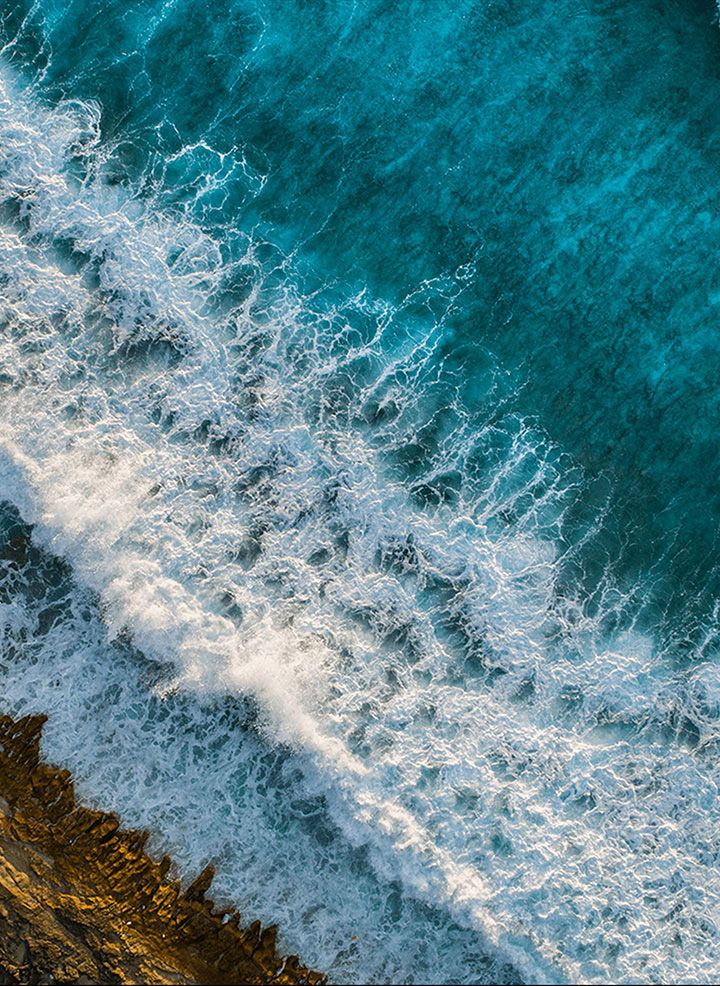 La mer vue de haut