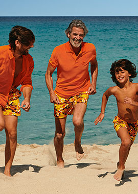 Grand father and father son matching swimwear