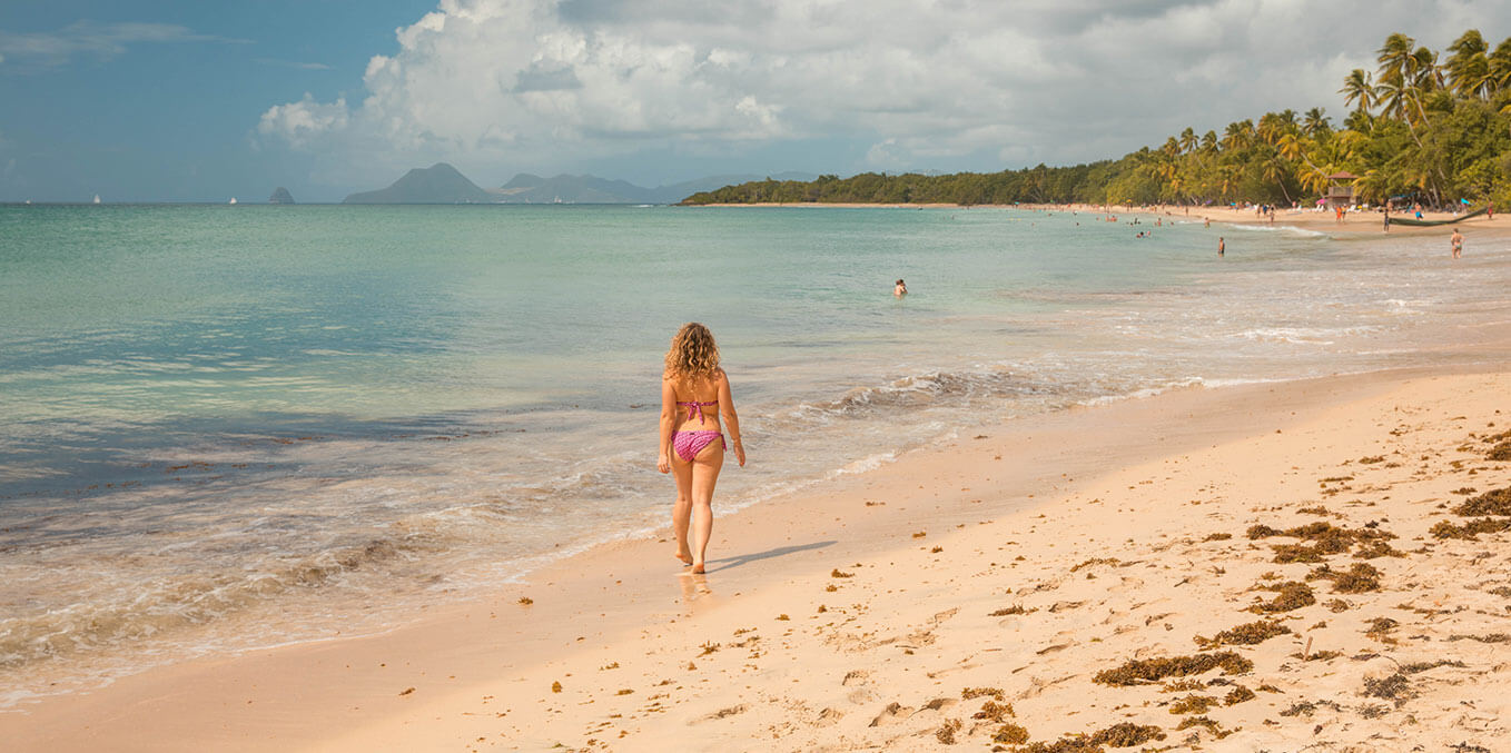 Martinique - the island's longest beach, le Diamant