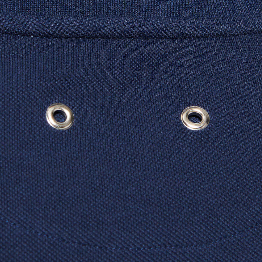  Men's polo shirt with eyelets