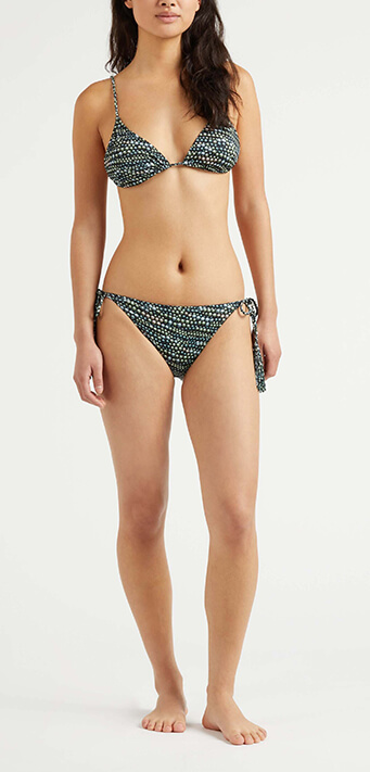 Women's patterned triangle bikini swimsuit