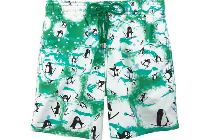 Vilebrequin, Penguins father and son matching swim shorts Collection