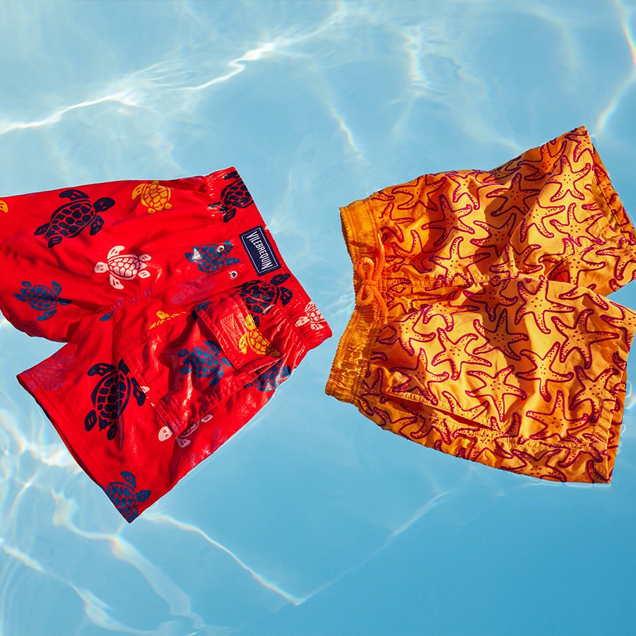 The Ronde des Tortues Swimwear and the Boys Swim Trunks Flocked Starlettes