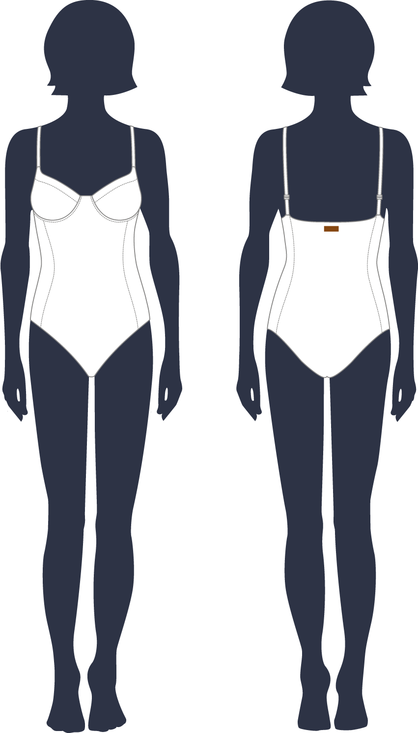 One-piece underwired swimsuit for women