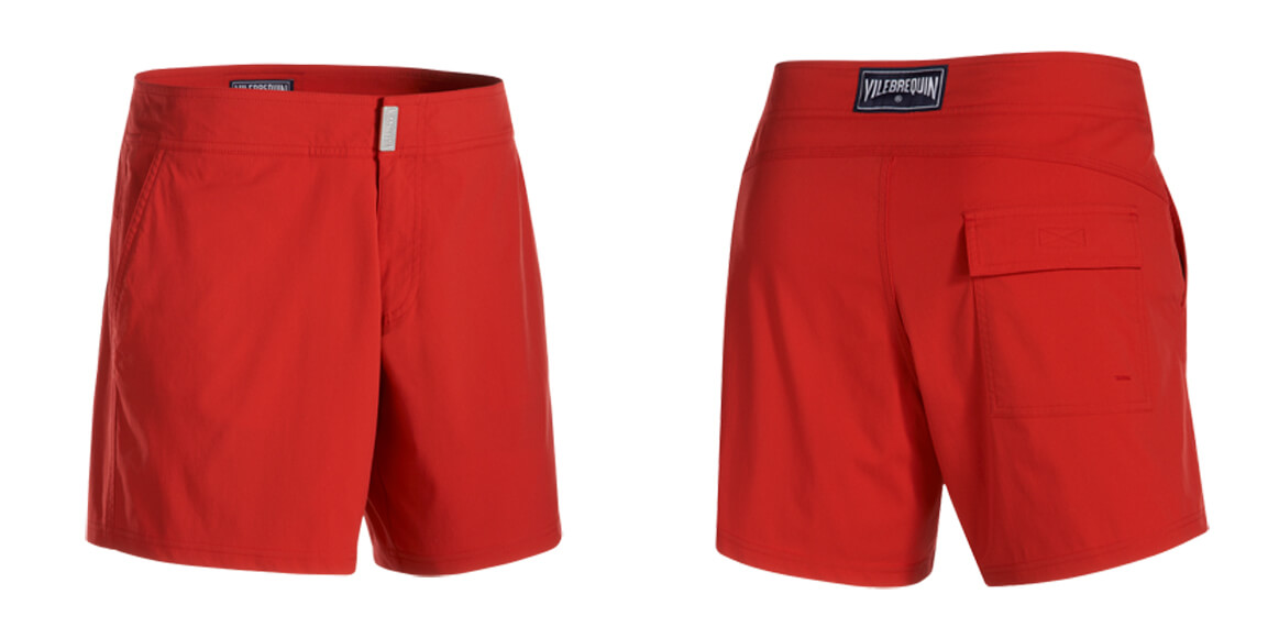 Vilebrequin, Merise solid red swim shorts for men