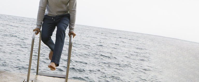 man wearing a black pants