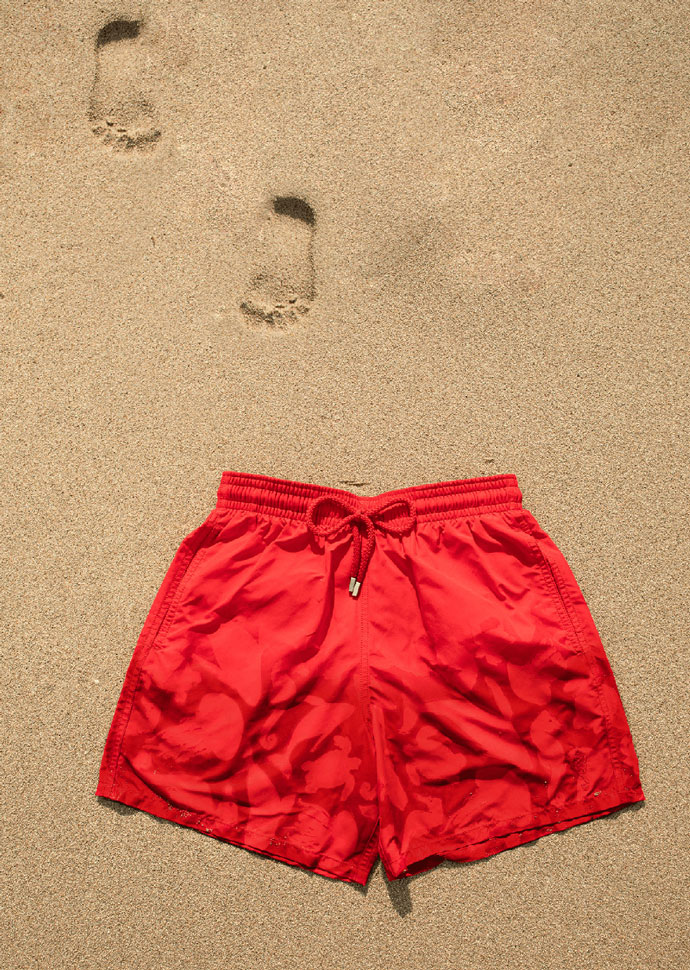 Vilebrequin red swim shorts