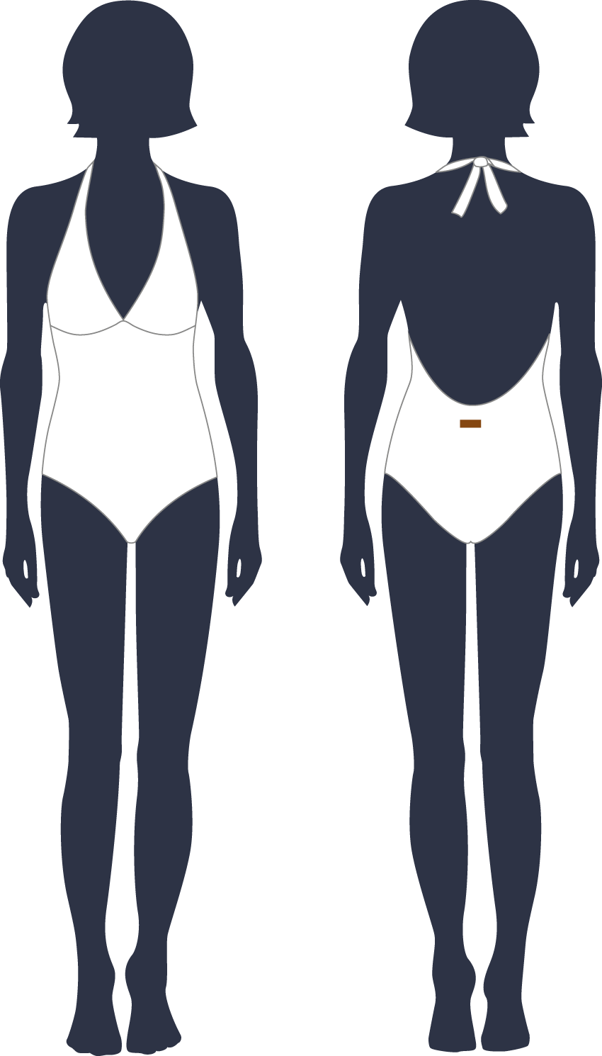 Women triangle one piece swimsuit