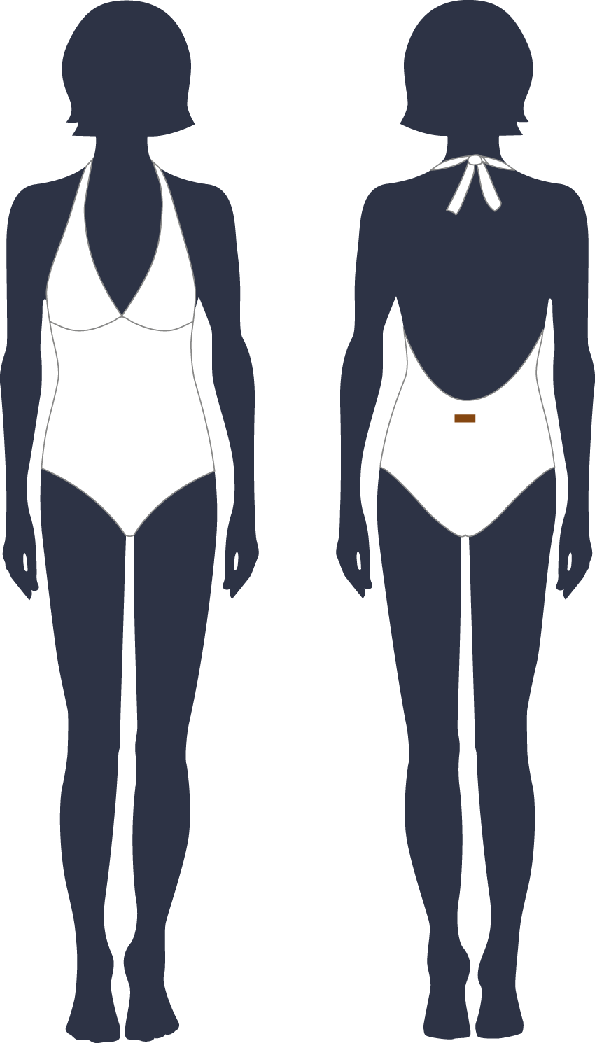 Maillot de bain une pièce triangle femme