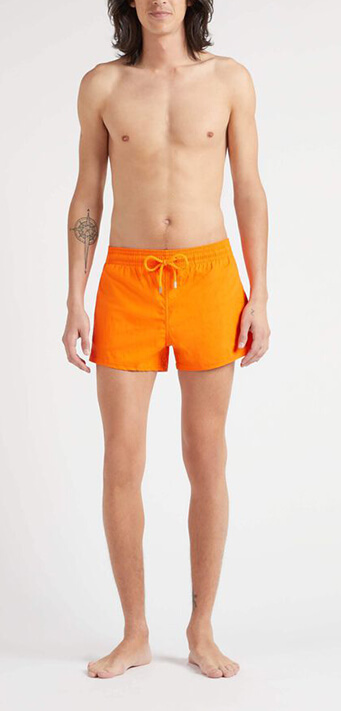 Men solid-color short swim shorts