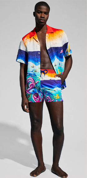 Vilebrequin men's swim shorts by Kenny Scharf