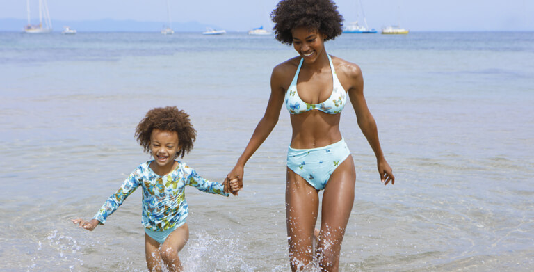 Mother and daughter swimsuits