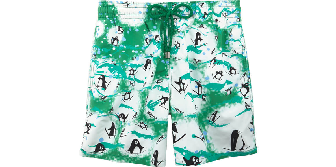 Vilebrequin, Penguins father and son matching swim shorts Collection