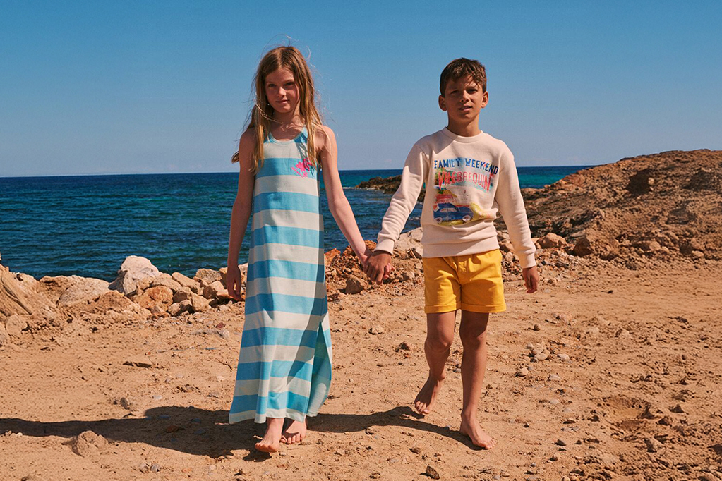 Vacation gang image Boys and girls Back to school clothing collection