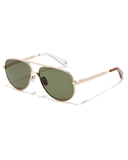 Vilebrequin, Azetat Sonnenbrille Aus Gold Farbenem Metal