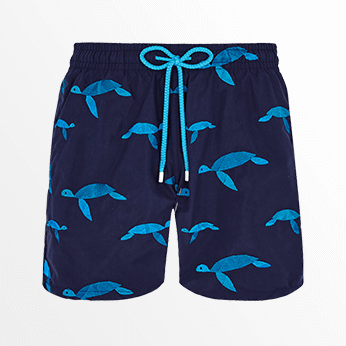 Limited edition Vilebrequin men's swimwear embroidered with origami turtles